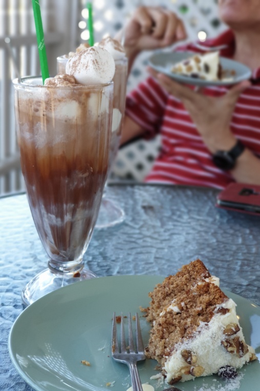 Iced Chocolate and Cake